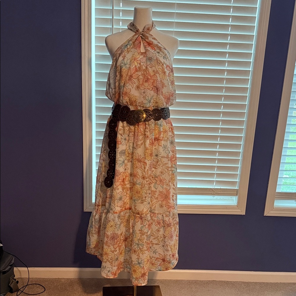 Maurices Floral Halter Midi Dress